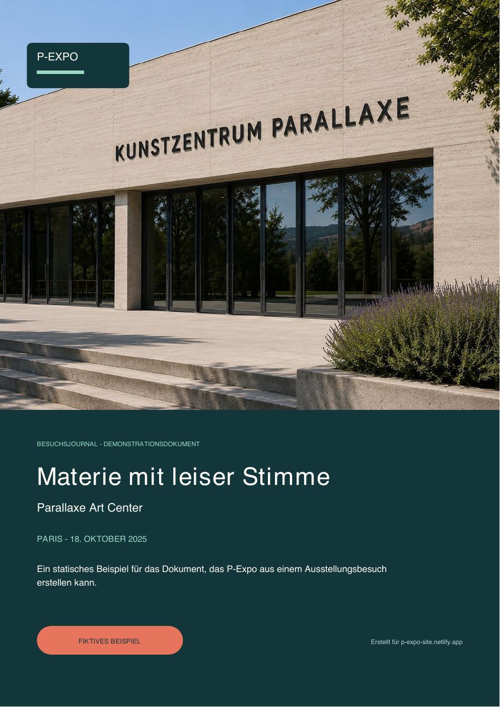 Titelseite - P-Expo